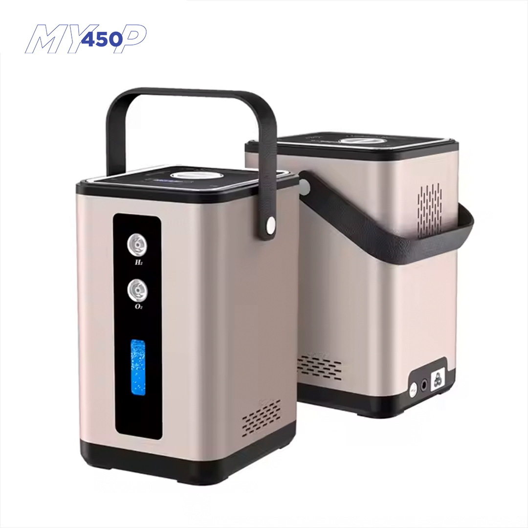 My450-P - Hydrogen Oxygen Generator Inhaler – 450ml/min – 2 Outlets - High-Purity H2 Inhalation Therapy - MyH2 Collection