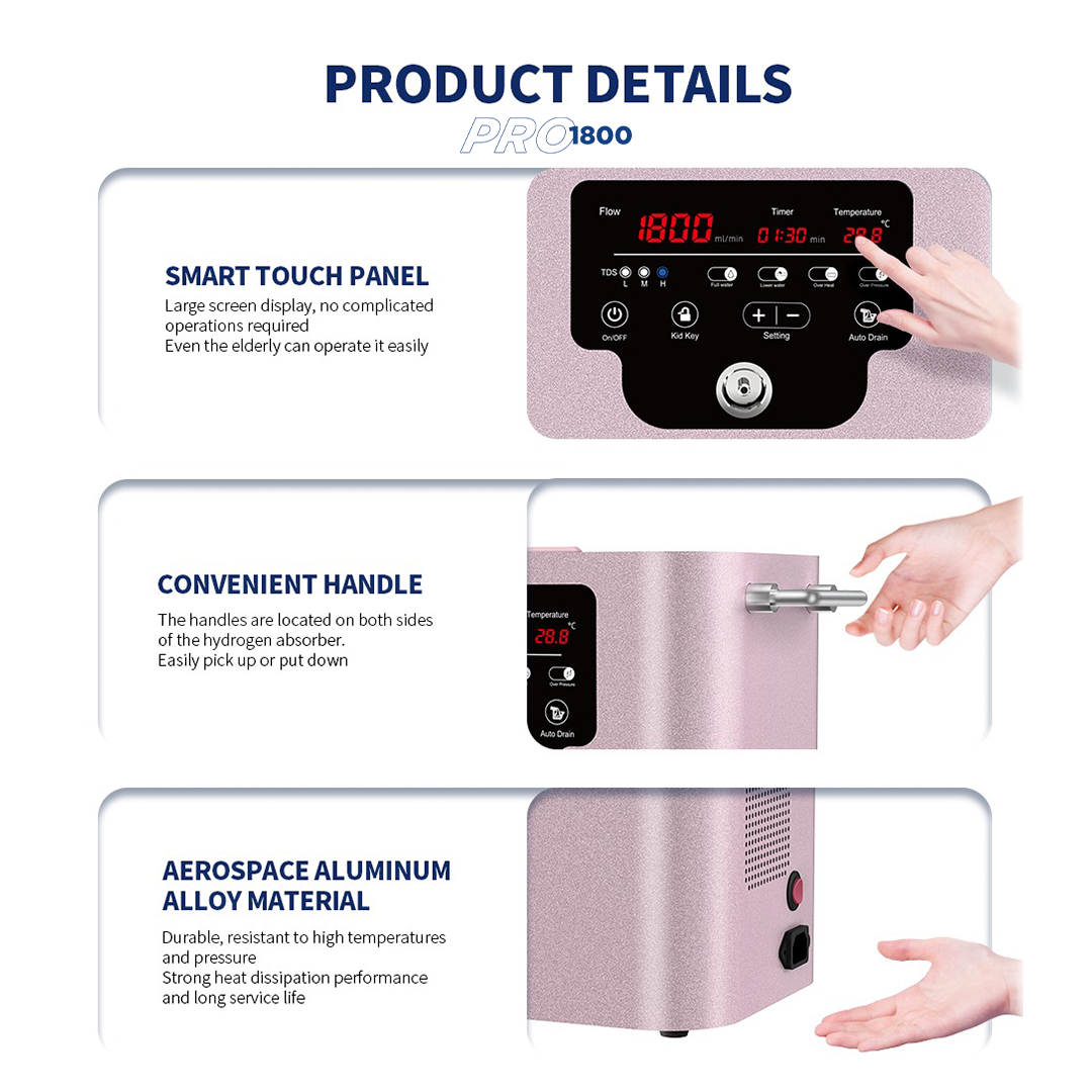 My1800-P - Hydrogen Oxygen Generator 1800ml/min – High-Purity H2 Inhalation Therapy- MyH2 Collection