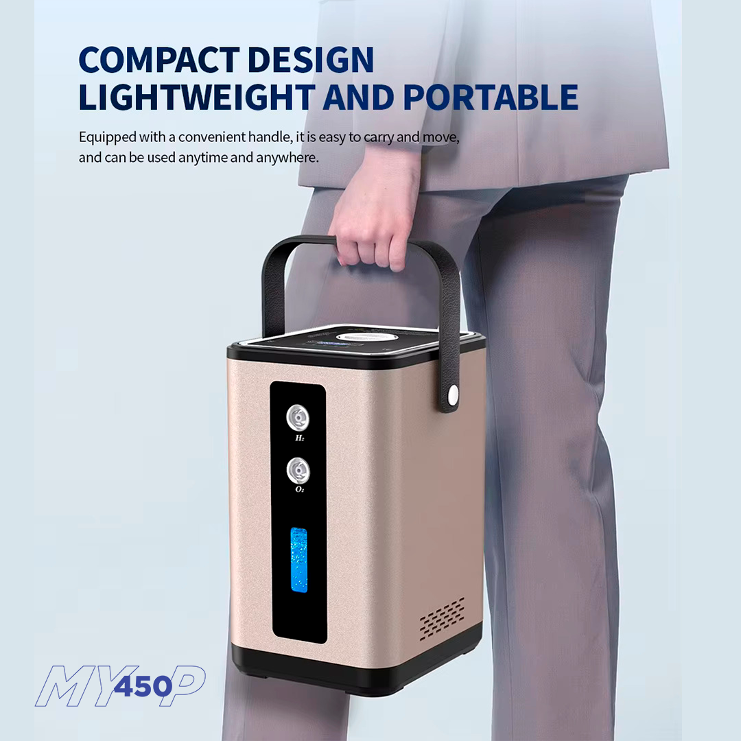 My450-P - Hydrogen Oxygen Generator Inhaler – 450ml/min – 2 Outlets - High-Purity H2 Inhalation Therapy - MyH2 Collection