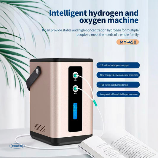 My450-P - Hydrogen Oxygen Generator Inhaler – 450ml/min – 2 Outlets - High-Purity H2 Inhalation Therapy - MyH2 Collection