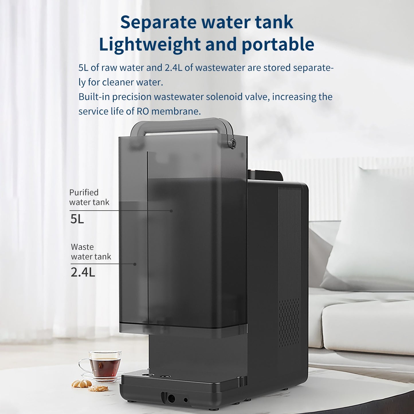 H2Max High-Tech Hydrogen Cold & Hot Water Dispenser - 7.5L with Reverse Osmosis