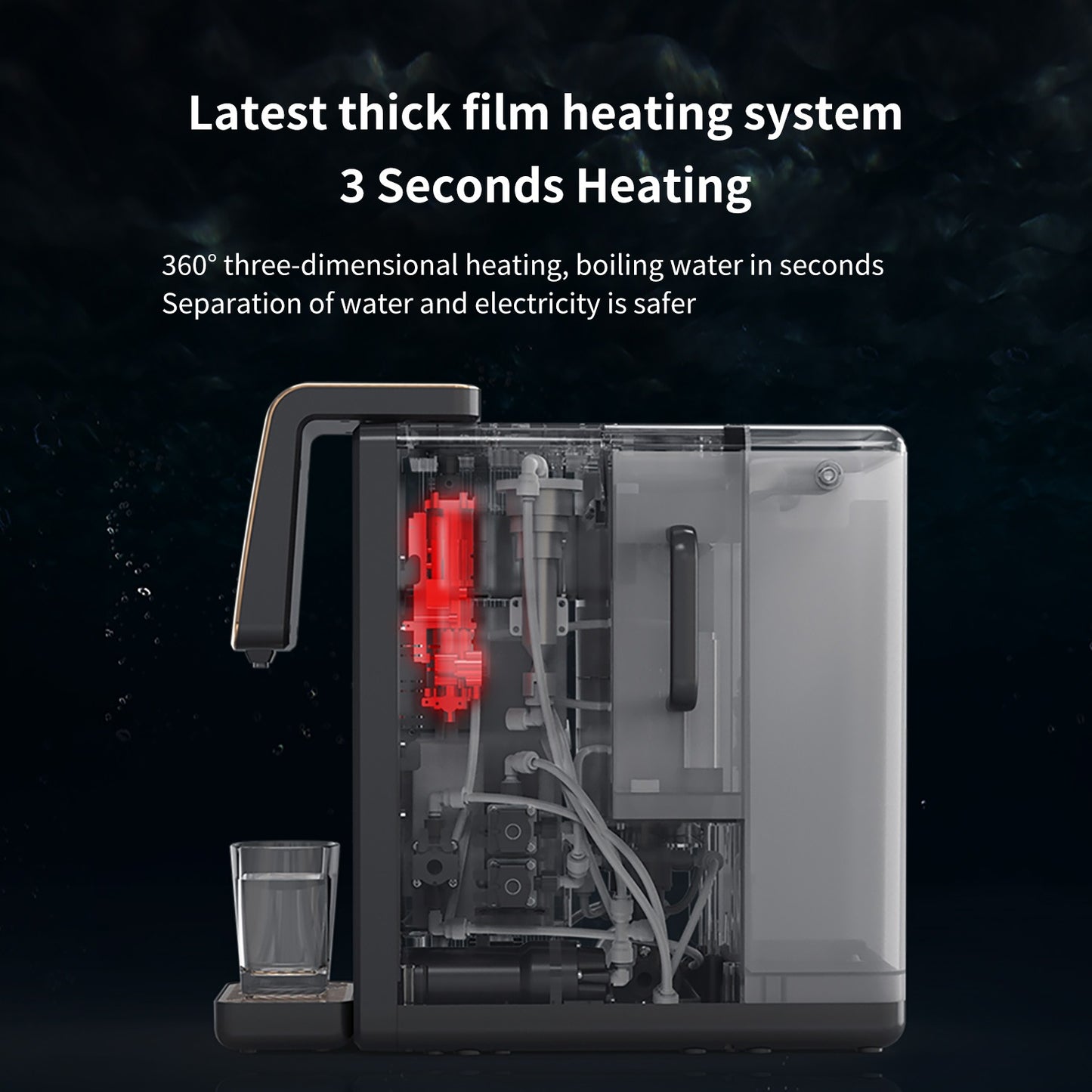 H2Max High-Tech Hydrogen Cold & Hot Water Dispenser - 7.5L with Reverse Osmosis